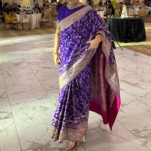 Elegant Purple and Pink Saree